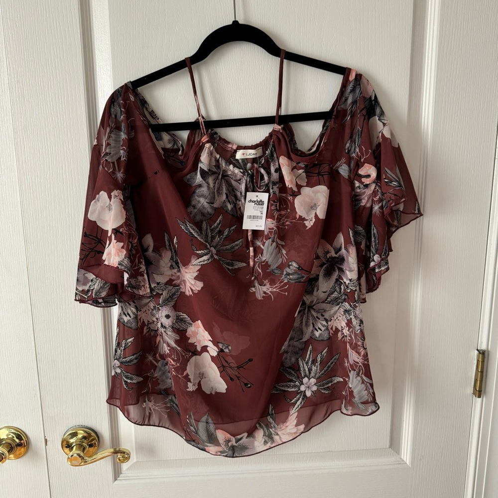 Floral off the shoulder top